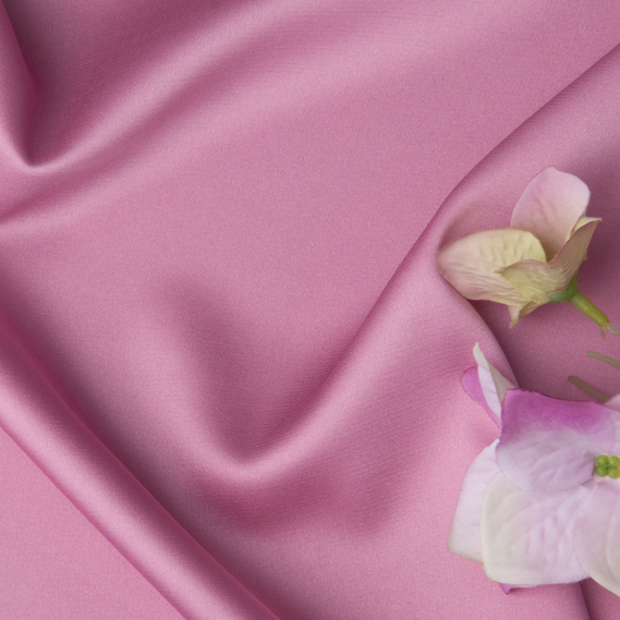 Тканина плательная атлас шовк Vanessa рожевий фрез, фото 3 Тканина плательная атлас шовк Vanessa рожевий фрез, фото 3
