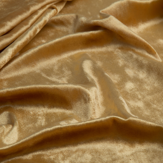 Ткань Бархат стрейч однотонный Li, ткань костюмная, плательная бархатная, велюр жовтий пісок, фото 2 Ткань Бархат стрейч однотонный Li, ткань костюмная, плательная бархатная, велюр жовтий пісок, фото 2