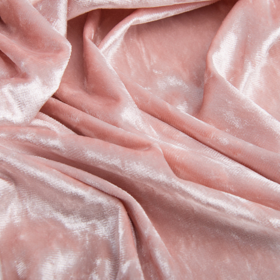 Тканина Оксамит стрейч однотонний Li, тканина костюмна, платтяна оксамитова, велюр св/пудра, фото 2