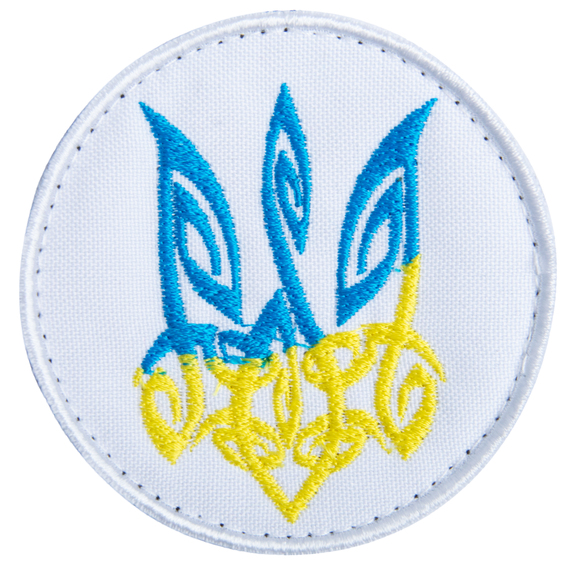 Velcro chevron Trident artistic d7.2 cm білий, фото 1