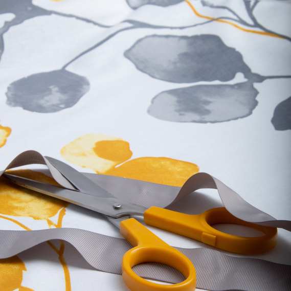 Тканина бязь ранфорс для постільної білизни 2,4 м V-6.23393/11 вересень сірий/гірчиця, фото 3