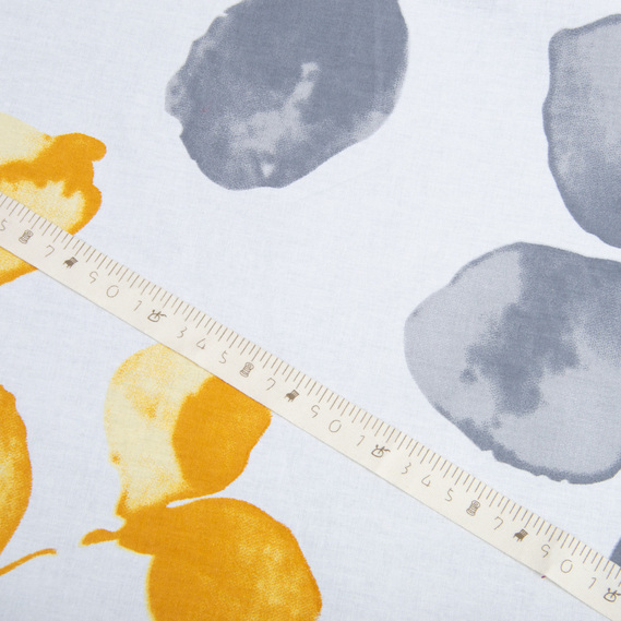 Тканина бязь ранфорс для постільної білизни 2,4 м V-6.23393/11 вересень сірий/гірчиця, фото 4