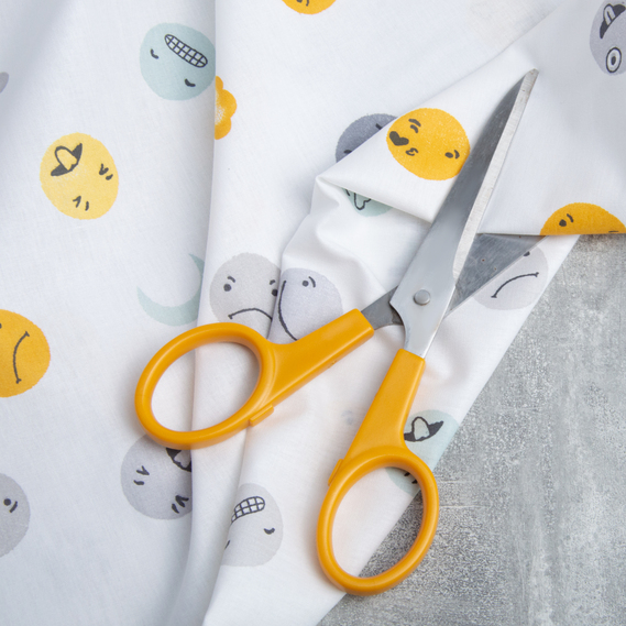 Calico fabric 2.4 Selonya V-1 23947 3 вензель жовто біла, фото 3