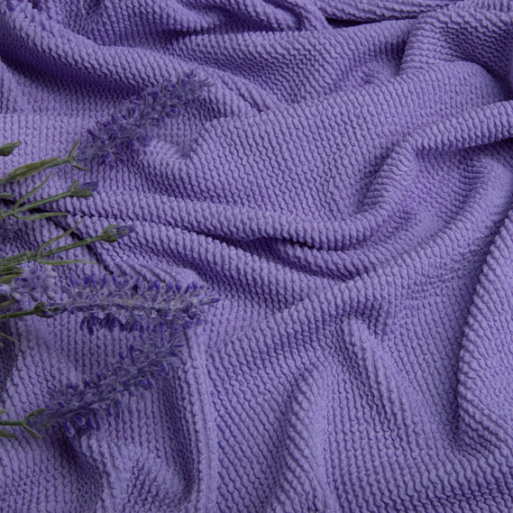 Ткань трикотаж Бифлекс фактурный гофрированный жатка бузок, фото 3