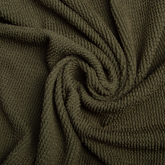 Ткань трикотаж Бифлекс фактурный гофрированный жатка хакі, фото 1 Ткань трикотаж Бифлекс фактурный гофрированный жатка хакі, фото 1