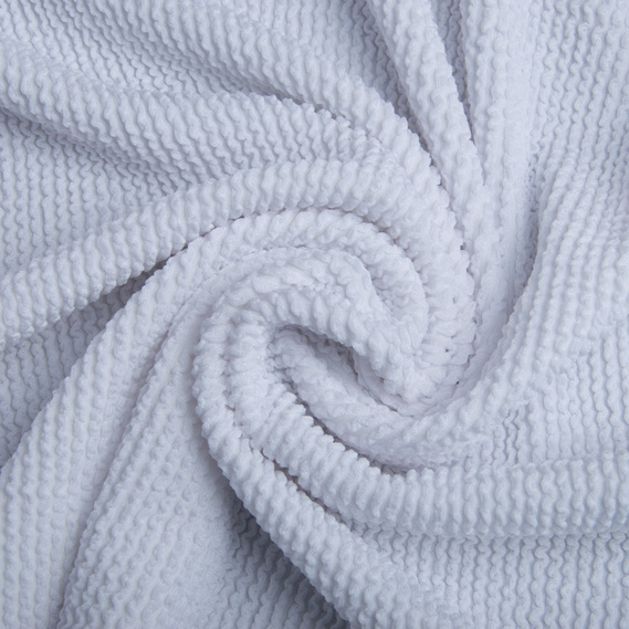 Ткань трикотаж Бифлекс фактурный гофрированный жатка білий, фото 1 Ткань трикотаж Бифлекс фактурный гофрированный жатка білий, фото 1