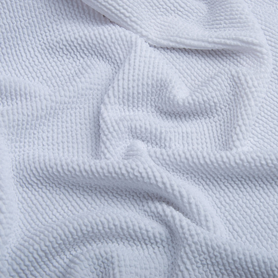 Ткань трикотаж Бифлекс фактурный гофрированный жатка білий, фото 2 Ткань трикотаж Бифлекс фактурный гофрированный жатка білий, фото 2