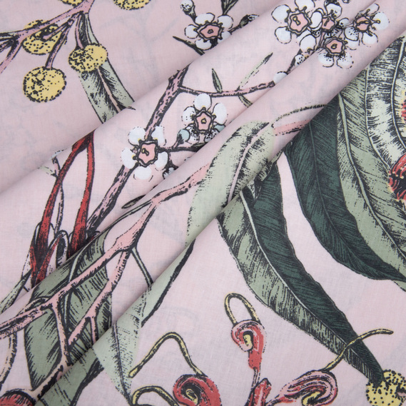 Тканина бязь ранфорс для постільної білизни 2,4 м V-12.25168/12 польові мотиви на пудрі, фото 2 Тканина бязь ранфорс для постільної білизни 2,4 м V-12.25168/12 польові мотиви на пудрі, фото 2