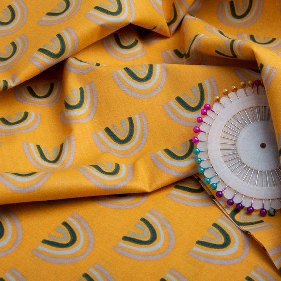 Ranfors coarse calico fabric V-5052/03 Веселка жовта, фото 3 Ranfors coarse calico fabric V-5052/03 Веселка жовта, фото 3