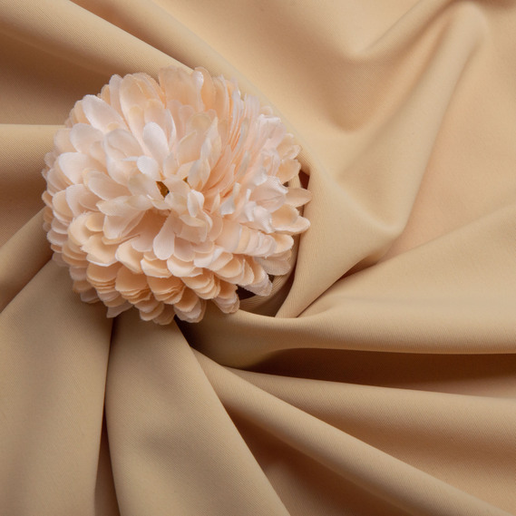 Ткань трикотаж Біфлекс матовий 194 гр/м2, еластична для купальників, леггінсов, спортивного одягу світлий кемел, фото 3