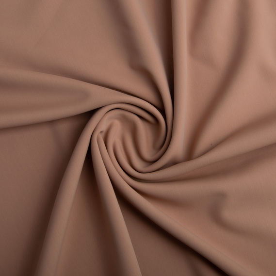 Ткань трикотаж Біфлекс матовий 194 гр/м2, еластична для купальників, леггінсов, спортивного одягу V-1386 темний беж, фото 1 Ткань трикотаж Біфлекс матовий 194 гр/м2, еластична для купальників, леггінсов, спортивного одягу V-1386 темний беж, фото 1