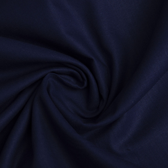 Тканина бязь ранфорс для постільної білизни, бавовна 130 гр/м2, 240 см V-39 т/синя-чернила, фото 1