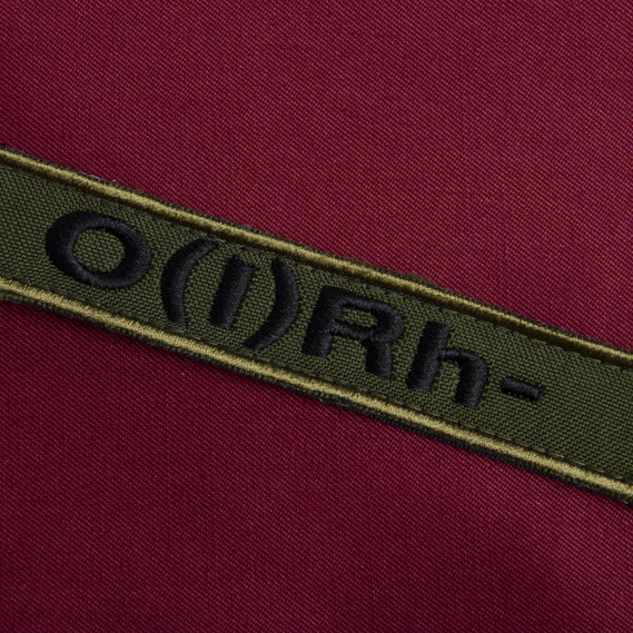 Шеврон  на липучке Группа крови первая минус 2,5х10 см, фото 1