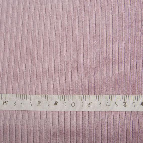 Тканина ВЕЛЮР Смуги однотонний пудра, фото 4