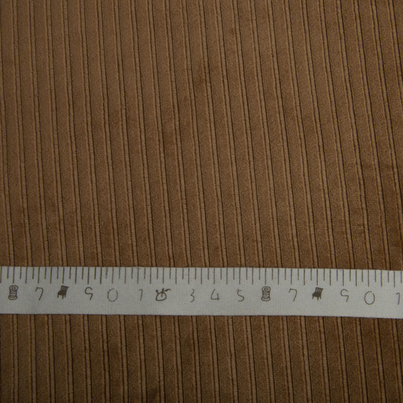 Ткань ВЕЛЮР Полоса однотонный кемел, фото 4