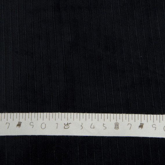 Fabric VELOR Stripe plain чорний, фото 4