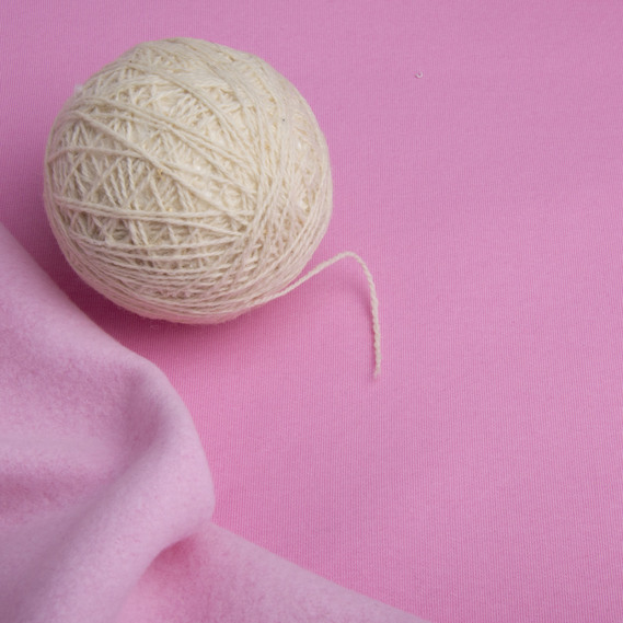 Ткань трикотаж трехнитка на флисе рожевий, фото 3