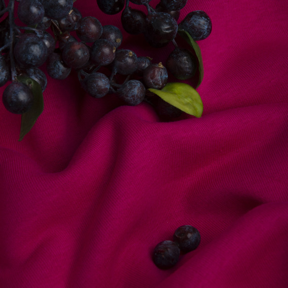 Ткань трикотаж трехнитка на флисе малина, фото 3