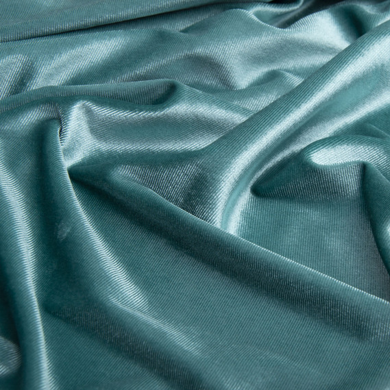 Ткань Велюр, стрейч однотонный Li, ткань костюмная, плательная бархатная, велюр бірюза, фото 2 Ткань Велюр, стрейч однотонный Li, ткань костюмная, плательная бархатная, велюр бірюза, фото 2