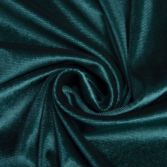 Ткань Велюр, стрейч однотонный Li, ткань костюмная, плательная бархатная, велюр малахіт, фото 1