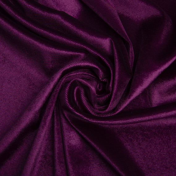 Ткань Велюр, стрейч однотонный Li, ткань костюмная, плательная бархатная, велюр бургунді, фото 1