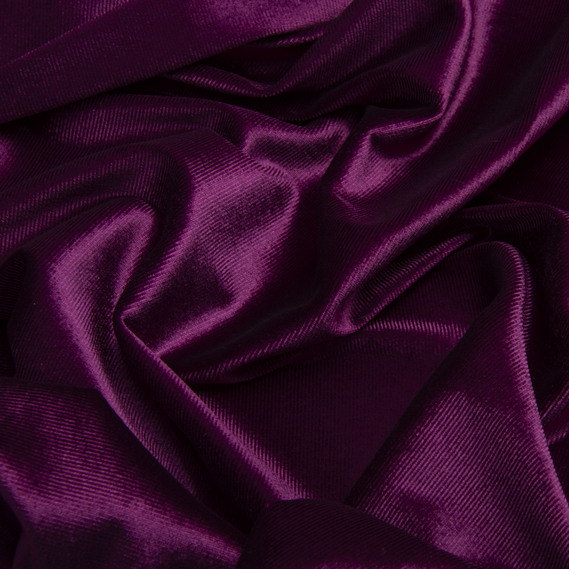 Ткань Велюр, стрейч однотонный Li, ткань костюмная, плательная бархатная, велюр бургунді, фото 2