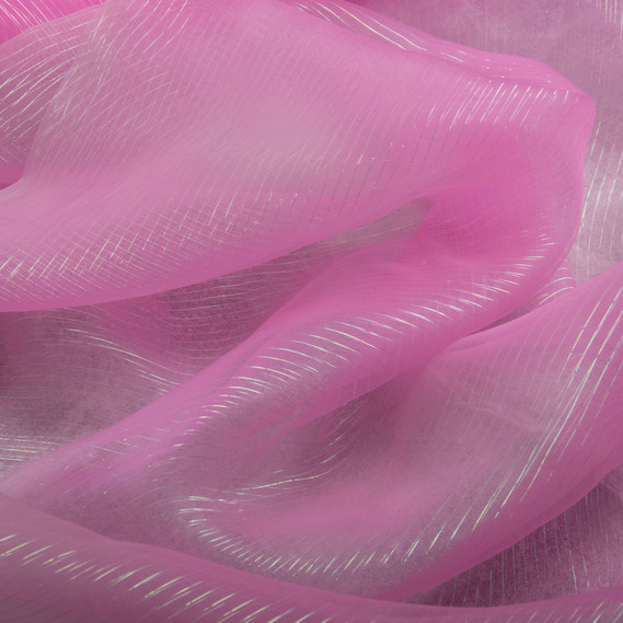 Тканина органза яскраво рожева, фото 2