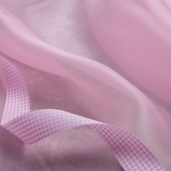 Тканина органза ніжно рожева, фото 3
