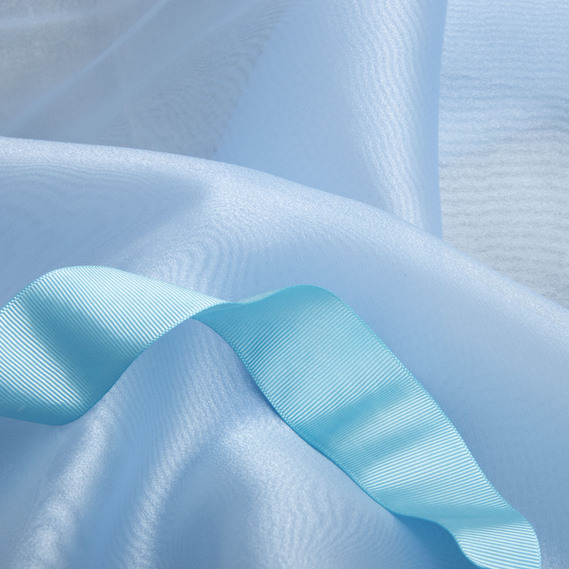 Ткань органза ніжно блакитна, фото 2