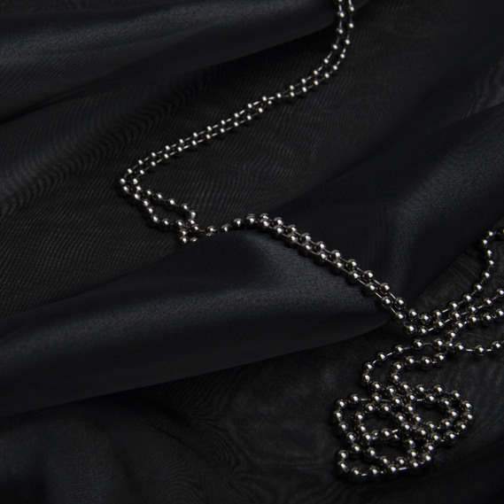 Ткань органза чорна, фото 3