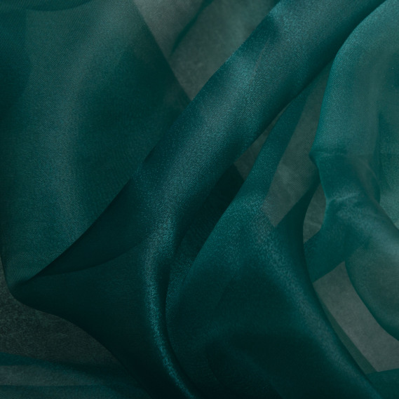 Ткань органза темно зелена, фото 2
