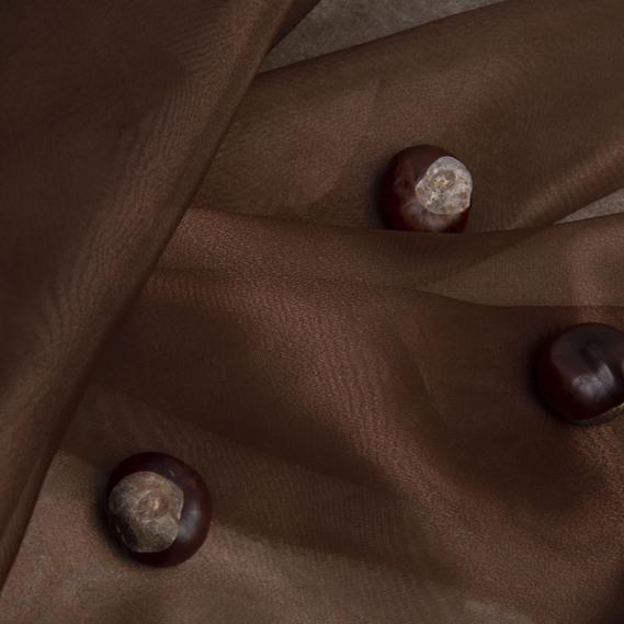 Organza fabric коричнева, фото 3
