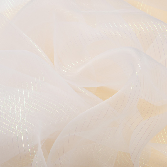 Ткань органза хамелеон полоски біла, фото 2