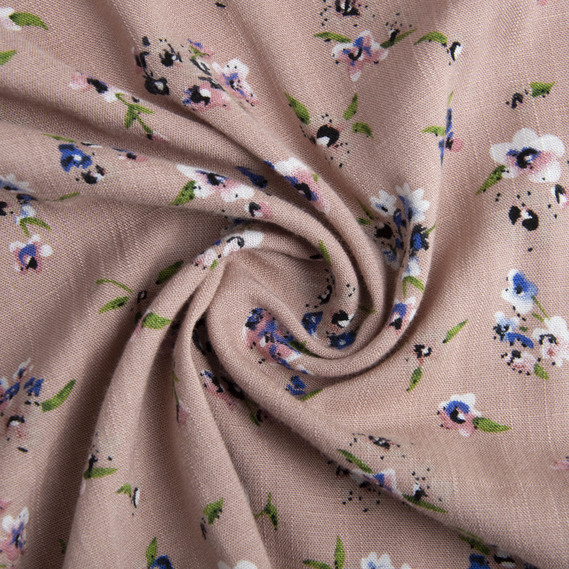 Linen print V-157/2 букетик пудра, фото 1 Linen print V-157/2 букетик пудра, фото 1
