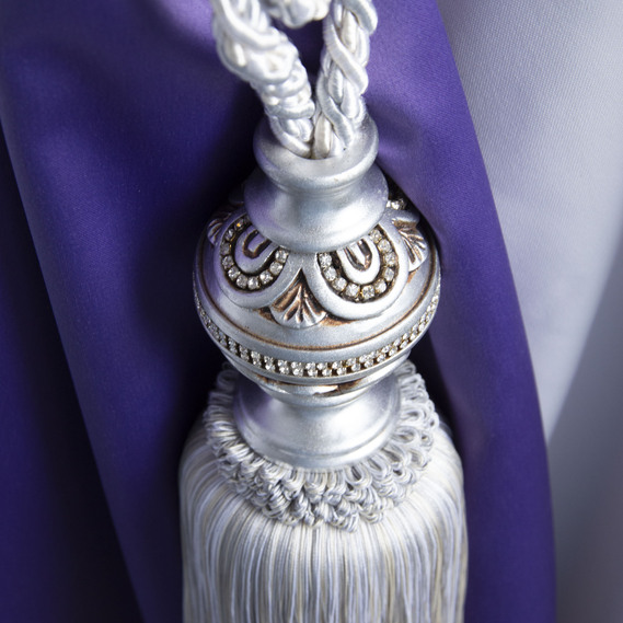 Підхват китиця для штор Імператриця V-K-107 сірий молоко, фото 2