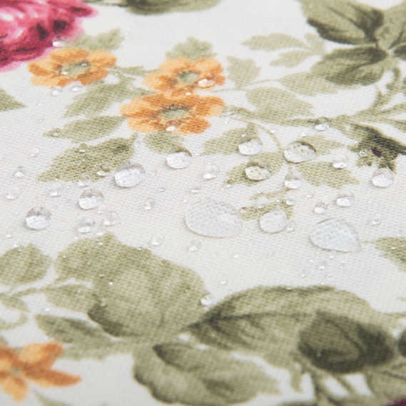 Тканина декоративна Фаіна бавовна з водовідштовхувальним просоченням для скатертин, штор, декору V-3 яскраво рожева, фото 4