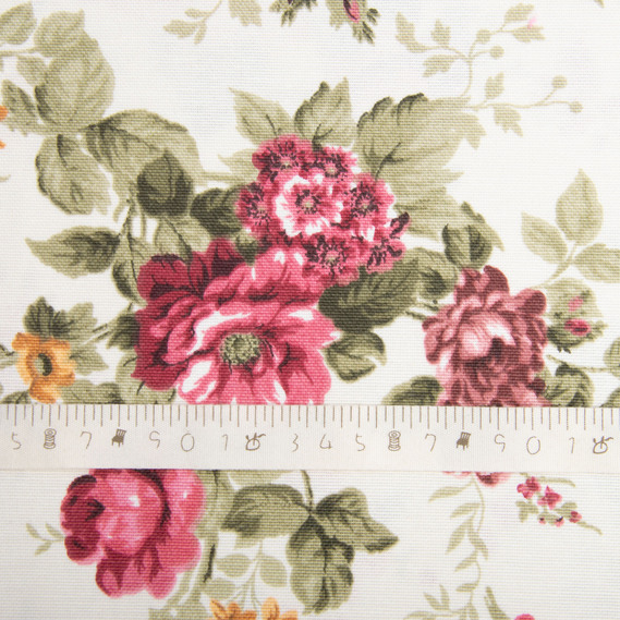 Тканина декоративна Фаіна бавовна з водовідштовхувальним просоченням для скатертин, штор, декору V-3 яскраво рожева, фото 5