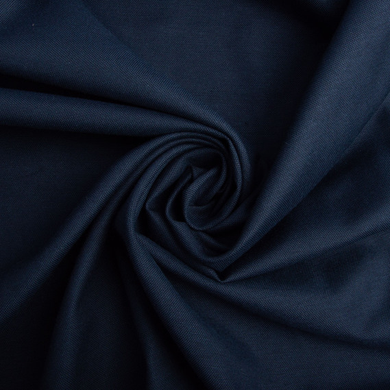 Ткань декоративная хлопок с водоотталкивающей пропиткой, 180 см, 215 гр/м2, для скатертей, штор, декора DRM-218 темно синя, фото 1