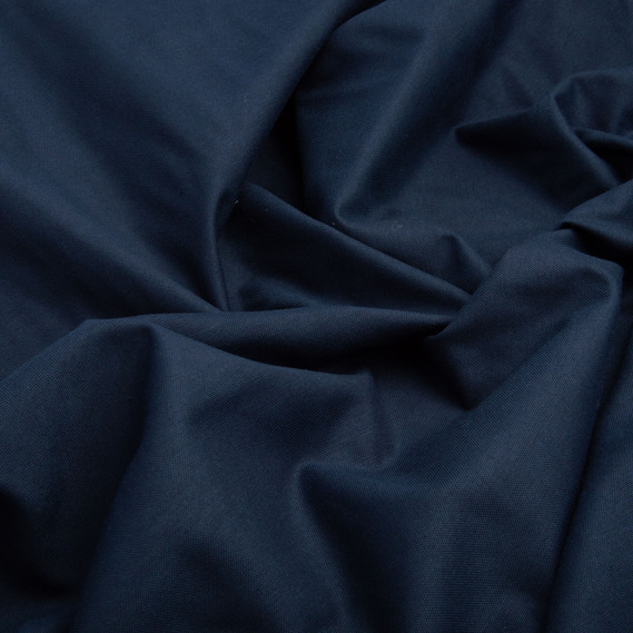 Ткань декоративная хлопок с водоотталкивающей пропиткой, 180 см, 215 гр/м2, для скатертей, штор, декора DRM-218 темно синя, фото 2