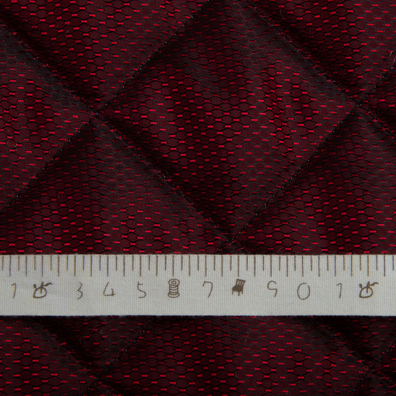 Підкладка стьобана ромб жаккард червона, фото 3 Підкладка стьобана ромб жаккард червона, фото 3