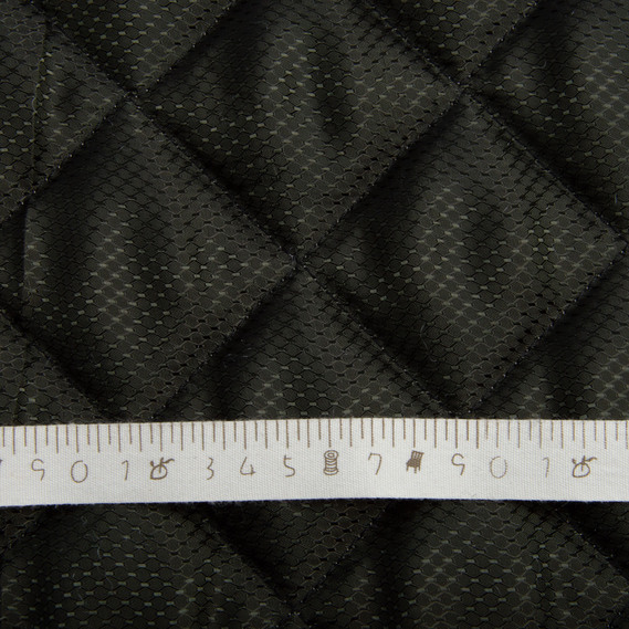 Подкладка стеганная ромб жаккард темно зелений, фото 3