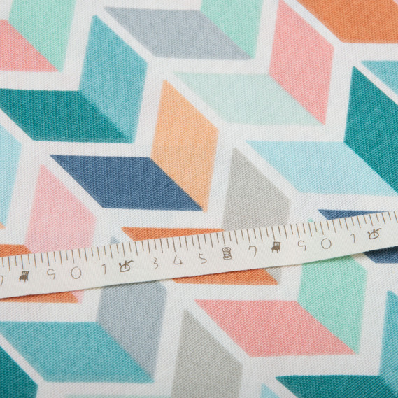 Ткань декоративная Ялинка з водоотталкивающей пропиткой V-006 різнокольорова, фото 4 Ткань декоративная Ялинка з водоотталкивающей пропиткой V-006 різнокольорова, фото 4