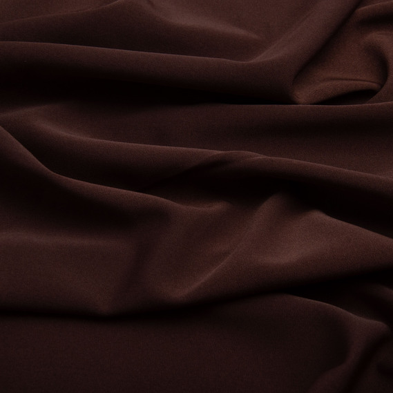Ткань костюмная Alex, 150 см, 228 гр/м2, для одежды, платьев, костюмов, юбок коричнева, фото 2
