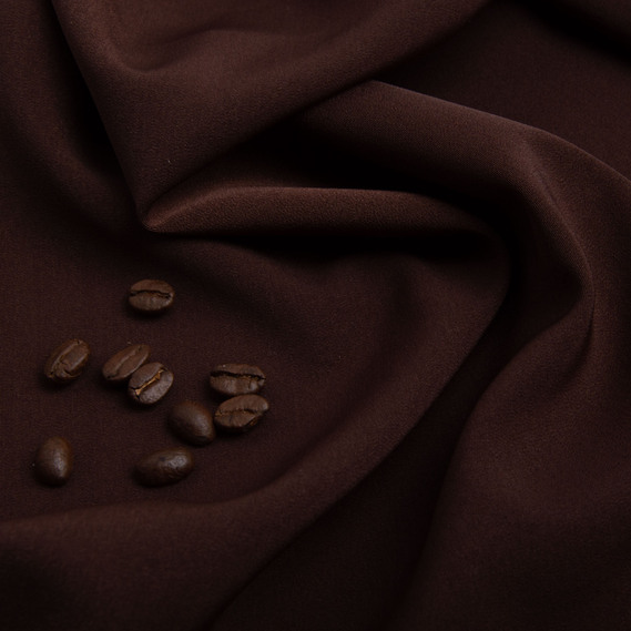 Ткань костюмная Alex, 150 см, 228 гр/м2, для одежды, платьев, костюмов, юбок коричнева, фото 3