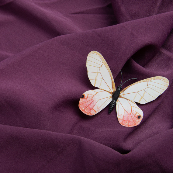 Тканина костюмна Alex, 150 см, 228 гр/м2, для одягу, плаття, костюмів, спідниць фрез ліловий, фото 3