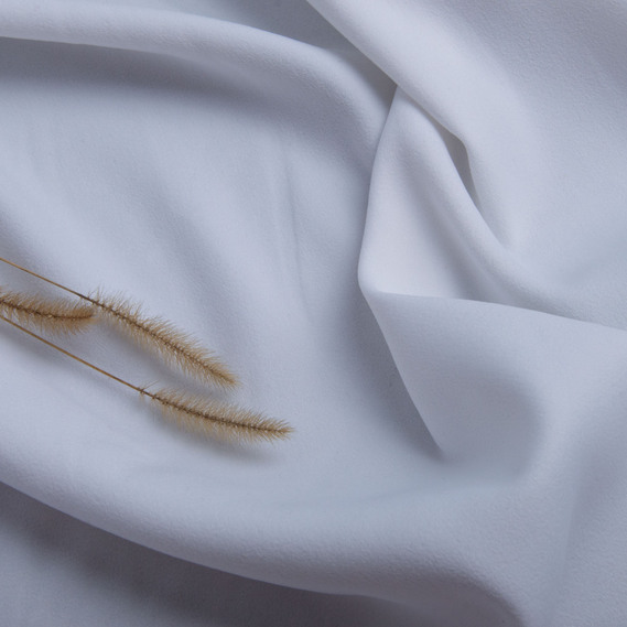 Тканина костюмна Alex, 150 см, 228 гр/м2, для одягу, плаття, костюмів, спідниць біла, фото 3