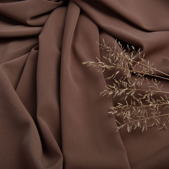 Ткань костюмная Alex, 150 см, 228 гр/м2, для одежды, платьев, костюмов, юбок капучино, фото 3