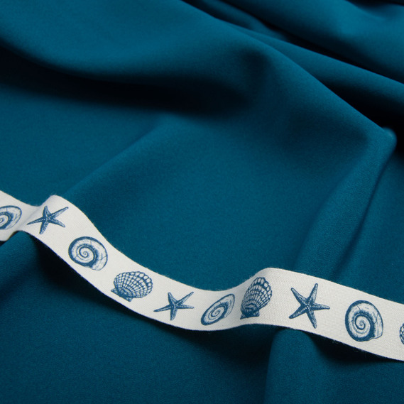 Тканина костюмна Alex, 150 см, 228 гр/м2, для одягу, плаття, костюмів, спідниць мор хвиля, фото 3