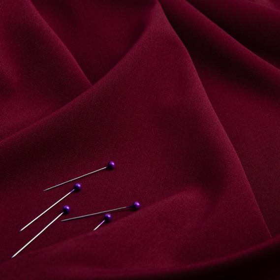 Тканина костюмна Alex, 150 см, 228 гр/м2, для одягу, плаття, костюмів, спідниць бордо, фото 3