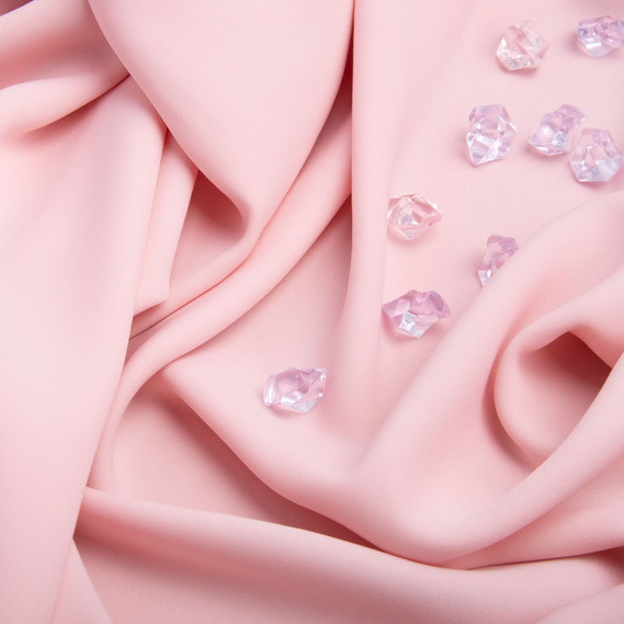 Тканина костюмна Barbie креп, 145 см, 228 гр/м2, для одягу, плаття, костюмів, спідниць світлий персик, фото 3